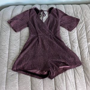 Sparkly purple romper